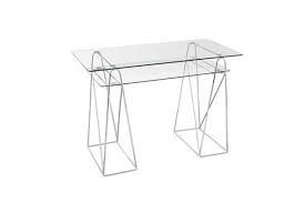 Hartford clear glass/chrome finish metal writing desk by coaster. Marco Clear Glass And Chrome Computer Desk Furnish That Room