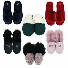 Details About Victorias Secret Slippers Slides House Shoes Lounge Sleepwear Footwear New Vs