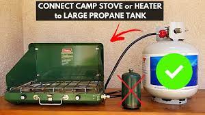 heater to a large 20lb propane tank