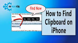 how to find clipboard on iphone simple