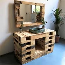 wood pallets bathroom vanity