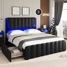 Queen Bed Frame With Headboard And 4