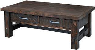 Off Timber Rustic Coffee Table In Wormy