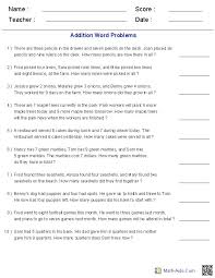 Word Problems Worksheets Dynamically