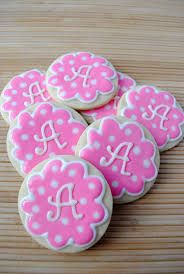 monogrammed sugar cookies a is for aly