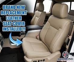 Non Perforated Leather Seat Cover Tan