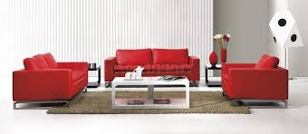 Modern Living Room Set Manhattan Red
