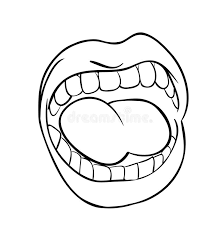 Thanks for watching follow me instagram. Shouting Lips With Teeth And Tongue Cartoon Outline Vector Symbol Icon Design Beautiful Illustration Isolated On White Background Stock Vector Illustration Of Dentist Open 98211199