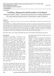 pdf arab knee management and