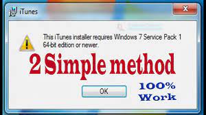 itunes installer requires windows 7