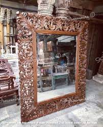 Vintage Style Indian Mirror Carved