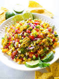 What is corn salsa made of?