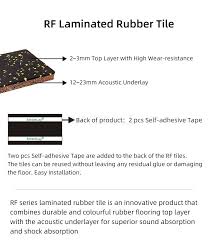 rf laminated rubber tile une