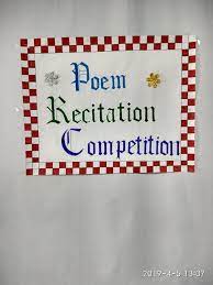 It does not involve performing the poem with large gestures, accents, or in the voice of a character. Poem Recitation Public Sr Sec School Samana Facebook