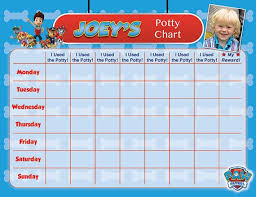 Paw Patrol Potty Chart Potty Training Chart Potty Reward