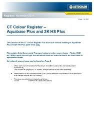 Ct Colour Register Aquabase Plus And 2k Hs Nexa