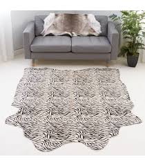 baby zebra print cowhide rug