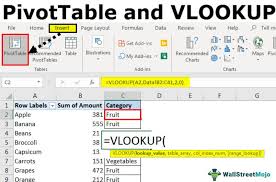 vlookup in pivot table excel step by