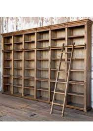Antique Wall Shelf Unit With Ladder