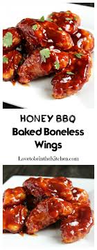honey bbq baked boneless wings love