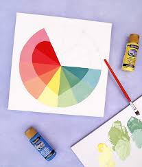 Diy Color Wheel Heart Canvas Art