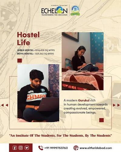 π Hostel Life at Echelon Institute of Technology β Your Home Away from Home! π π At Echelon Institute of Technology, Faridabad, we believe that a student's journey doesn't end in the classroom.