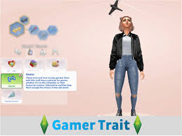 the sims resource gamer trait