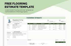 free flooring estimate template