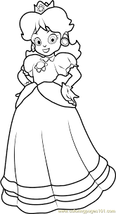 Princess daisy coloring page from princess daisy category. Princess Daisy Coloring Page For Kids Free Super Mario Printable Coloring Pages Online For Kids Coloringpages101 Com Coloring Pages For Kids