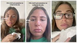 woman has automatic lip filler after
