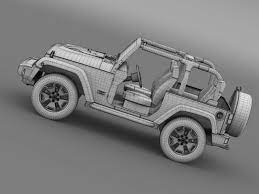 Cara membuat mobil jeep di blender youtube via youtube.com. Jeep Wrangler Rubicon 10th Anniversary 2014 3d Model In Suv 3dexport