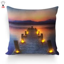 Us 7 29 27 Off Hight Quality Flicking Led Cushion Cover Pier With Candles Light Up Pillow For Home Sofa Seat Soft Fabric Best Gift In Cushion Cover