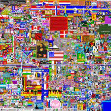 Final community-cleaned r/place canvas upscaled 3x with pixel art scaling  algorithm : r/place