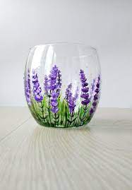 Lavender Stemless Wine Glass Hand