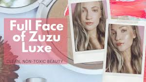 full face of zuzu luxe clean beauty