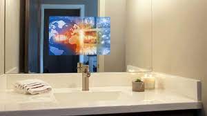 Mirror Tv Behind Our Spa Glass