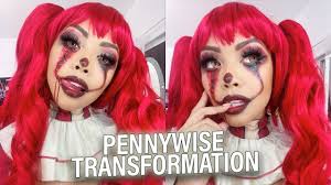 pennywise halloween make up