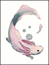 Axolotl Growth Art Print By Ruhefuchs