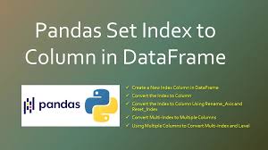 pandas set index to column in dataframe