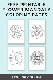 Flower pattern mandala coloring page. Simple Flower Mandala Coloring Pages Free Printables