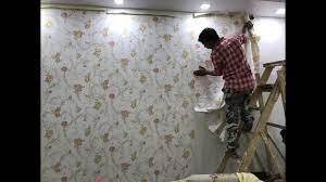 How to Wallpaper pasting in Living Room ...