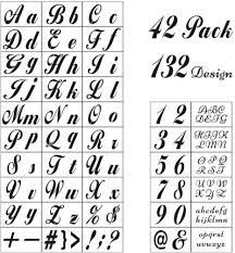 42 Pack Alphabet Stencil Templates