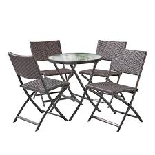 Faux Rattan Outdoor Bistro Set