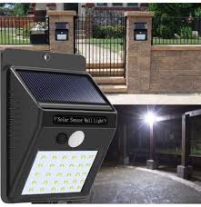 solar power 30 led pir motion sensor