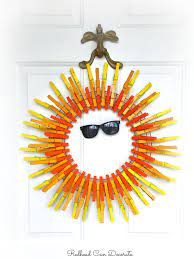 sun clothespin wreath redhead can