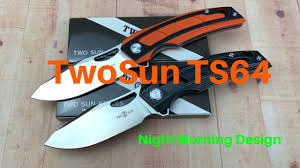Twosun Ts64 Titanium And G10 Knife Night Morning Design