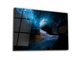 Ice Cave Tempered Glass Wall Art Wall