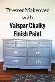 dresser makeover with valspar chalky