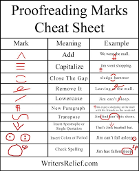 A Pocket Size Proofreading Marks Chart Writers Relief