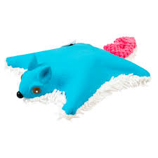 plush latex flying squirrel blue pink